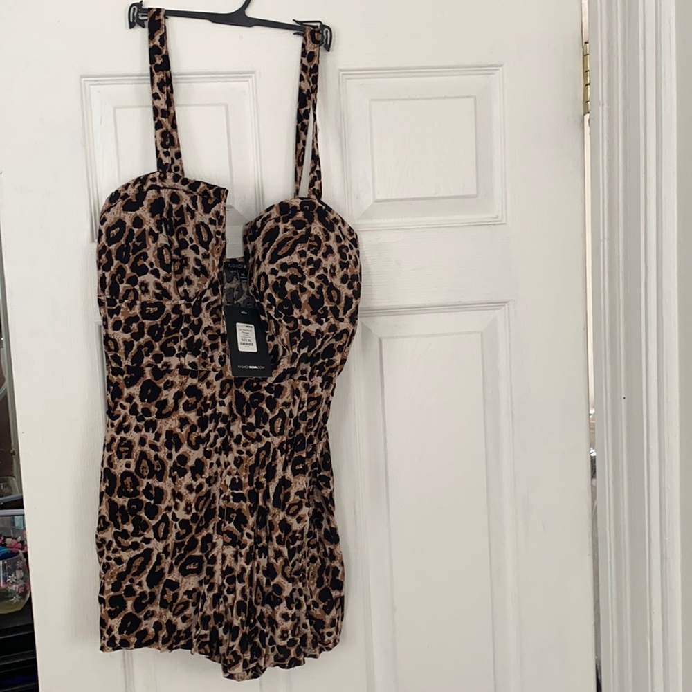 Cute little leopard print romper